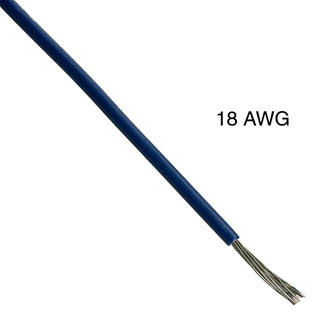 WIRE STRANDED 18AWG 100FT BLUE