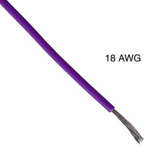 WIRE STRANDED 18AWG 100FT PURPLE