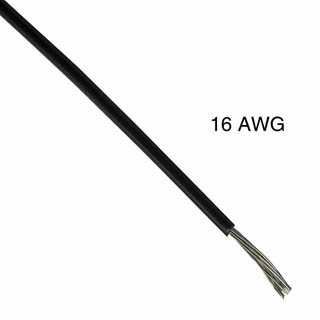 WIRE STRANDED 16AWG 100FT BLACK
