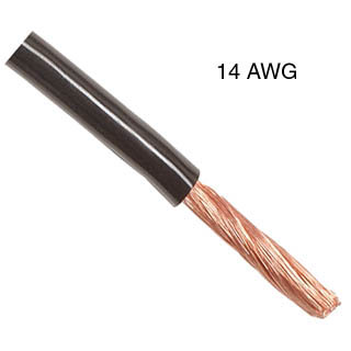 WIRE STRANDED 14AWG 24IN BLACK