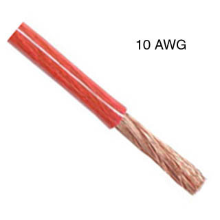 POWER CABLE 10AWG RED 10FT SKU:205780