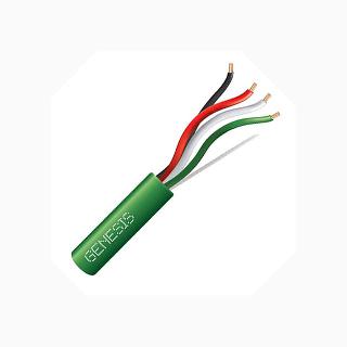 CABLE 4C 22AWG STR UNSH 500FT CMR GRN COIL