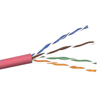CABLE CAT5E FT4 SOL RED 1000FT UTP 4P/24AWG 350MHZSKU:258306