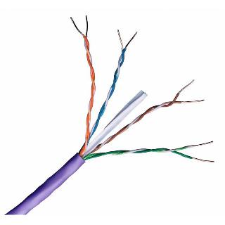 CABLE CAT5E FT4 SOL PURPLE 1000F UTP CMR 4P/24AWG 350MHZSKU:260006