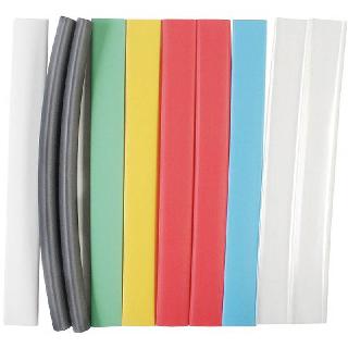 TUBING HST 3/8IN X 6IN ASSORTED COLORS 10PCS/PACK SHRINK 2:1